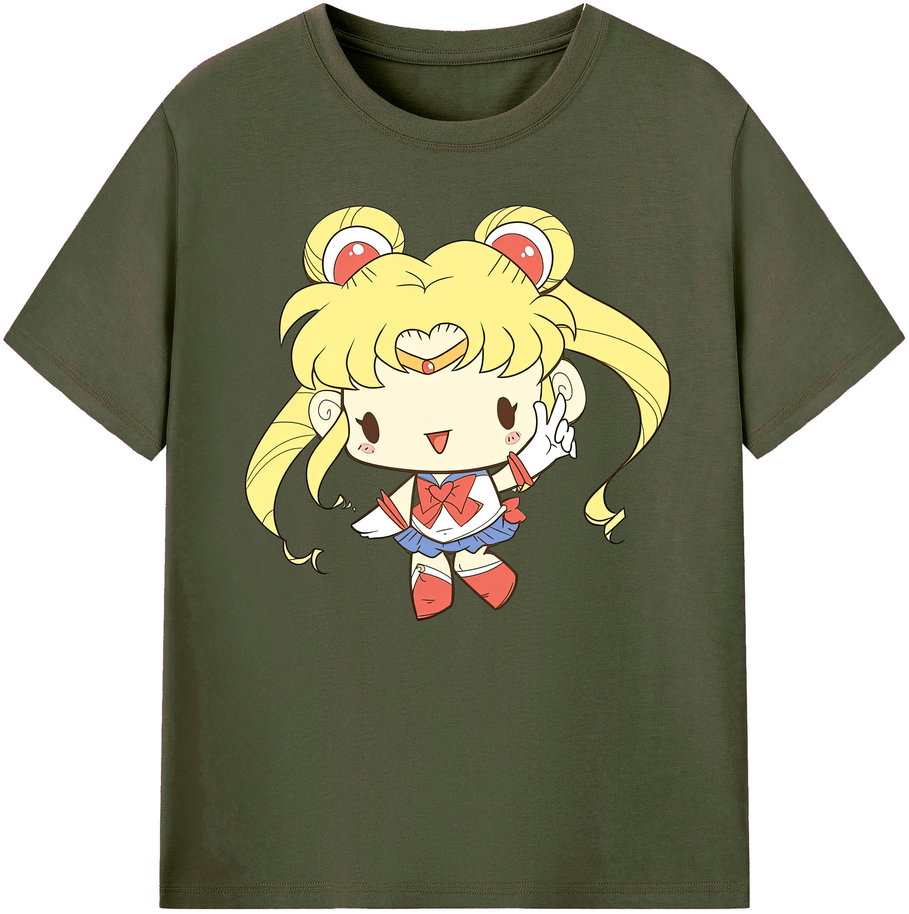 （画像用） 美少女戦士セーラームーン 月野 うさぎ つきの うさぎ Sailor Moon Tsukino Usagi 綿100％ メンズ半袖Tシャツ｜肌触りやわらか＆通気性